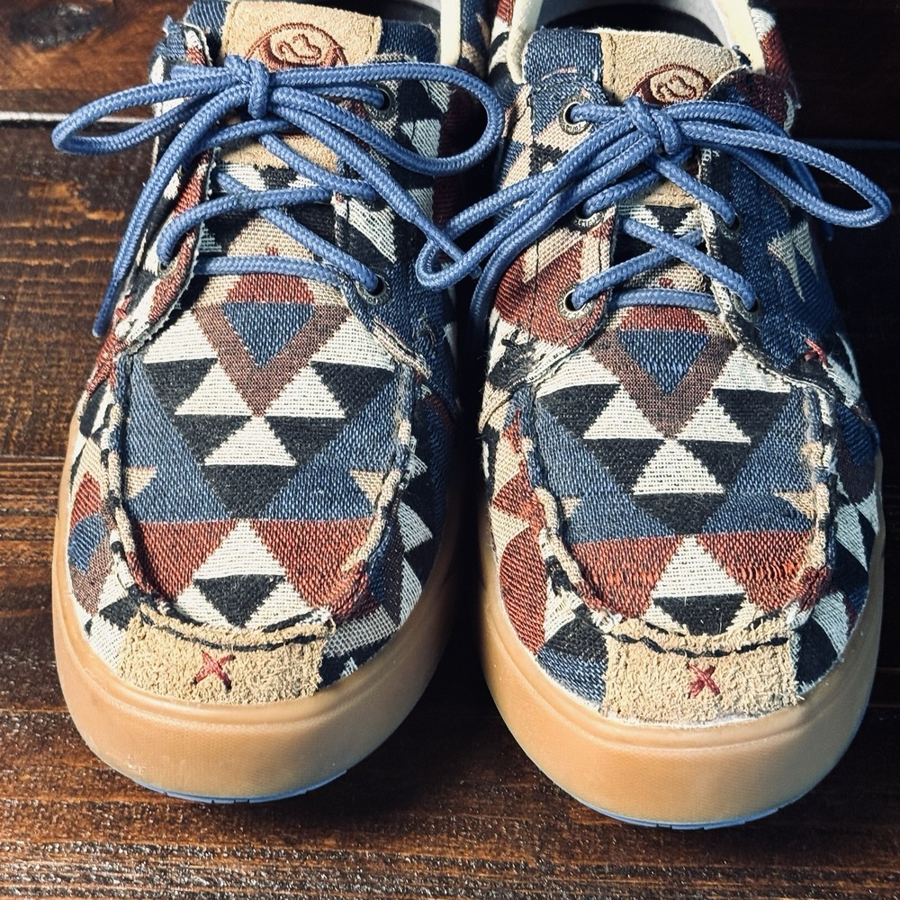 Twisted X Men's 8.5 Medium Hooey Loper Shoes Moc Toe MHYC006 Graphic Pattern - Picture 9 of 14